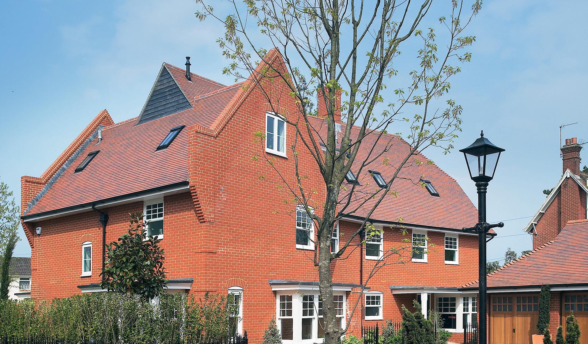 baillie park and red blue smooth tiles